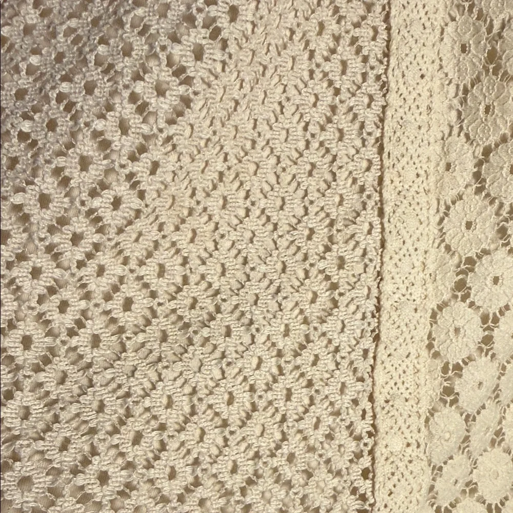 Lucky Brand Cream Lace-Panel Long Sleeve Waffle Top - Picture 9 of 12
